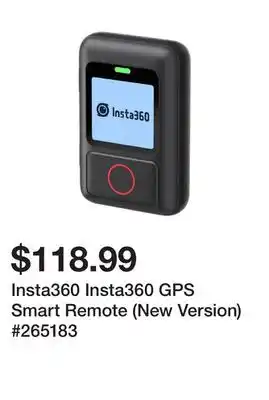 Newegg Insta360 Insta360 GPS Smart Remote (New Version) #265183 offer