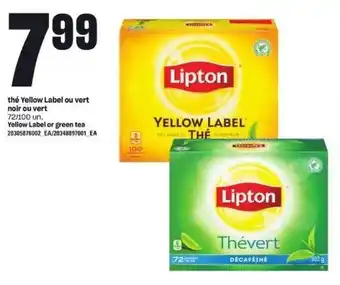 Provigo Lipton Yellow Label or Green Tea offer