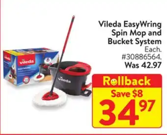 Walmart Vileda EasyWring Spin Mop and Bucket System offer