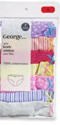 Walmart Kids' George Value Pack Underwear offer