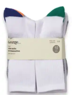 Walmart Kids' George 10-Pack Socks offer