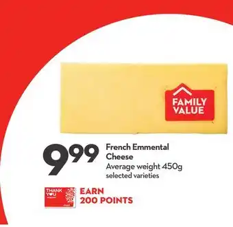 Longo's French Emmental Cheese offer