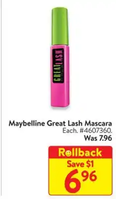 Walmart Maybelline Great lash Mascara offer