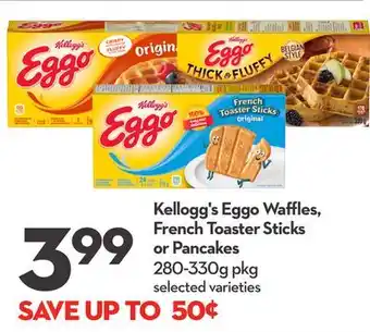 Longo's Kellogg's Eggo Waffles, French Toaster Sticks or Pancakes offer