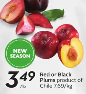 Sobeys Red or Black Plums offer