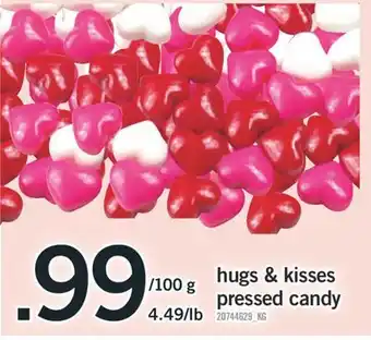 Fortinos HUGS & KISSES PRESSED CANDY 100G offer