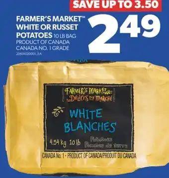 Real Canadian Superstore FARMER'S MARKET WHITE OR RUSSET POTATOES, 10 LB BAG offer