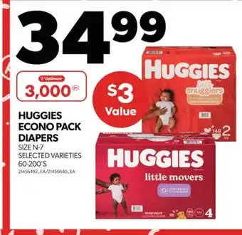 Real Canadian Superstore HUGGIES ECONO PACK DIAPERS, 60-200'S offer