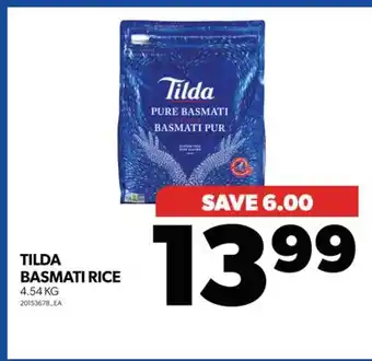 Real Canadian Superstore TILDA BASMATI RICE, 4.54 KG offer
