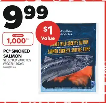 Real Canadian Superstore PC SMOKED SALMON, 150 G offer