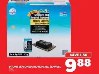 Real Canadian Superstore JAYONE SEASONED AND ROASTED SEAWEED, 120 G offer