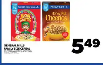 Real Canadian Superstore GENERAL MILLS FAMILY SIZE CEREAL, 475-778 G offer