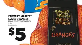Real Canadian Superstore FARMER'S MARKET NAVEL ORANGES, 3 LB offer