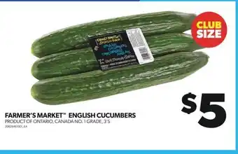 Real Canadian Superstore FARMER'S MARKET ENGLISH CUCUMBERS, 3'S offer