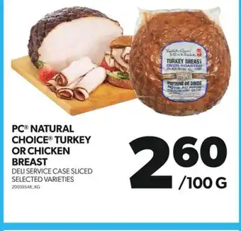 Real Canadian Superstore PC NATURAL CHOICE TURKEY OR CHICKEN BREAST offer