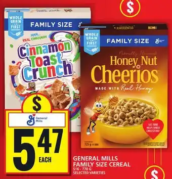 Food Basics GENERAL MILLS FAMILY SIZE CEREAL offer