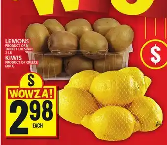 Food Basics LEMONS OR KIWIS offer