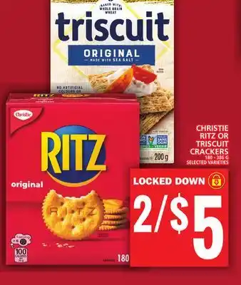 Food Basics CHRISTIE RITZ OR TRISCUIT CRACKERS offer