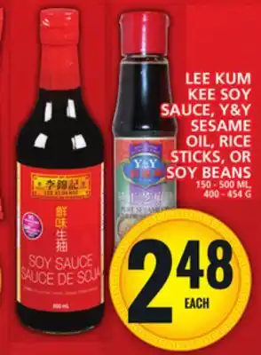Food Basics LEE KUM KEE SOY SAUCE Y & Y SESAME OIL, RICE STICKS OR SOY BEANS offer
