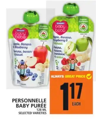 Food Basics PERSONNELLE BABY PURÉE offer