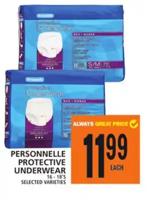 Food Basics PERSONNELLE PROTECTIVE UNDERWEAR offer