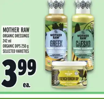 Metro MOTHER RAW ORGANIC DRESSINGS offer