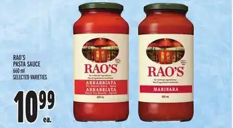 Metro RAO'S PASTA SAUCE offer