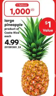 Loblaws LARGE PINEAPPLE offer