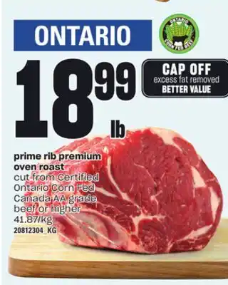 Loblaws PRIME RIB PREMIUM OVEN ROAST offer