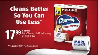 Loblaws CHARMIN BATH TISSUE, 12=48 ROLL, STRONG offer