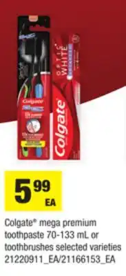 Loblaws COLGATE MEGA PREMIUM TOOTHPASTE, 70-133 ML OR TOOTHBRUSHES offer