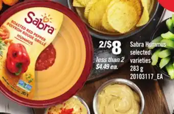 Loblaws SABRA HUMMUS, 283 g offer