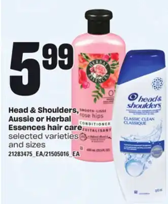Loblaws HEAD & SHOULDERS, AUSSIE OR HERBAL ESSENCES HAIR CARE offer