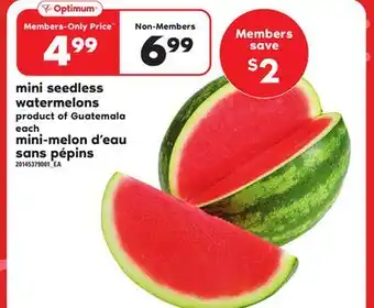 Independent Grocer MINI SEEDLESS WATERMELONS offer