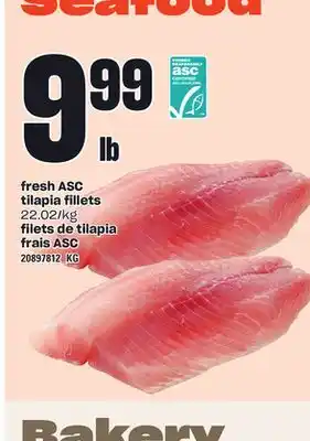 Independent Grocer FRESH ASC TILAPIA FILLETS offer