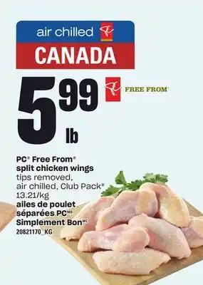 Independent Grocer PC FREE FROM SPLIT CHICKEN WINGS offer
