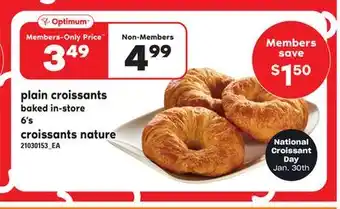 Independent Grocer PLAIN CROISSANTS, 6's offer