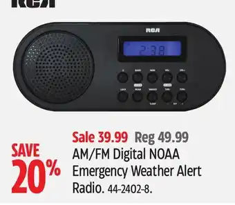Canadian Tire RCA AM/FM Digital NOAA Emergency Weather Alert Radio offer