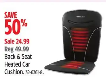 Canadian Tire Obusforme Back & Seat Heated Car Cushion offer