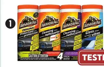 Canadian Tire Armor All 4-Pk Wipes Including Protectant, Glass and Cleaning Wipes offer