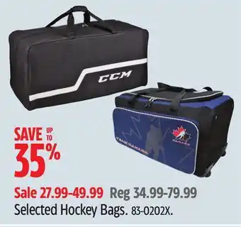 Canadian Tire Hockey Canada Selected Hockey Bags offer