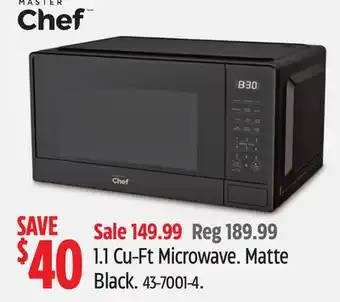 Canadian Tire Master Chef 1.1 Cu-Ft Microwave offer
