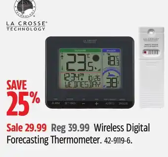 Canadian Tire La Crosse Wireless Digital Forecasting Thermometer offer