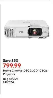 Staples Home Cinema 1080 3LCD 1080p Projector offer
