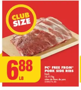 No Frills PC FREE FROM PORK SIDE RIBS offer