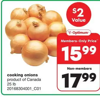 Wholesale Club COOKING ONIONS, 25 lb offer