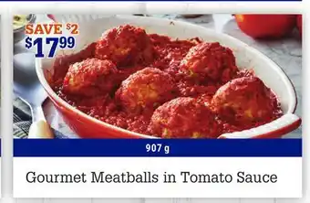 M & M Food Market Gourmet Meatballs in Tomato Sauce offer