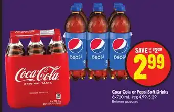Chalo FreshCo Coca-Cola or Pepsi Soft Drinks 6x710 mL offer