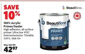 Home Hardware 100% Acrylic Primer/Sealer offer