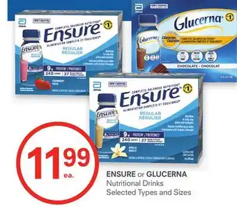 IDA Pharmacy ENSURE or GLUCERNA offer